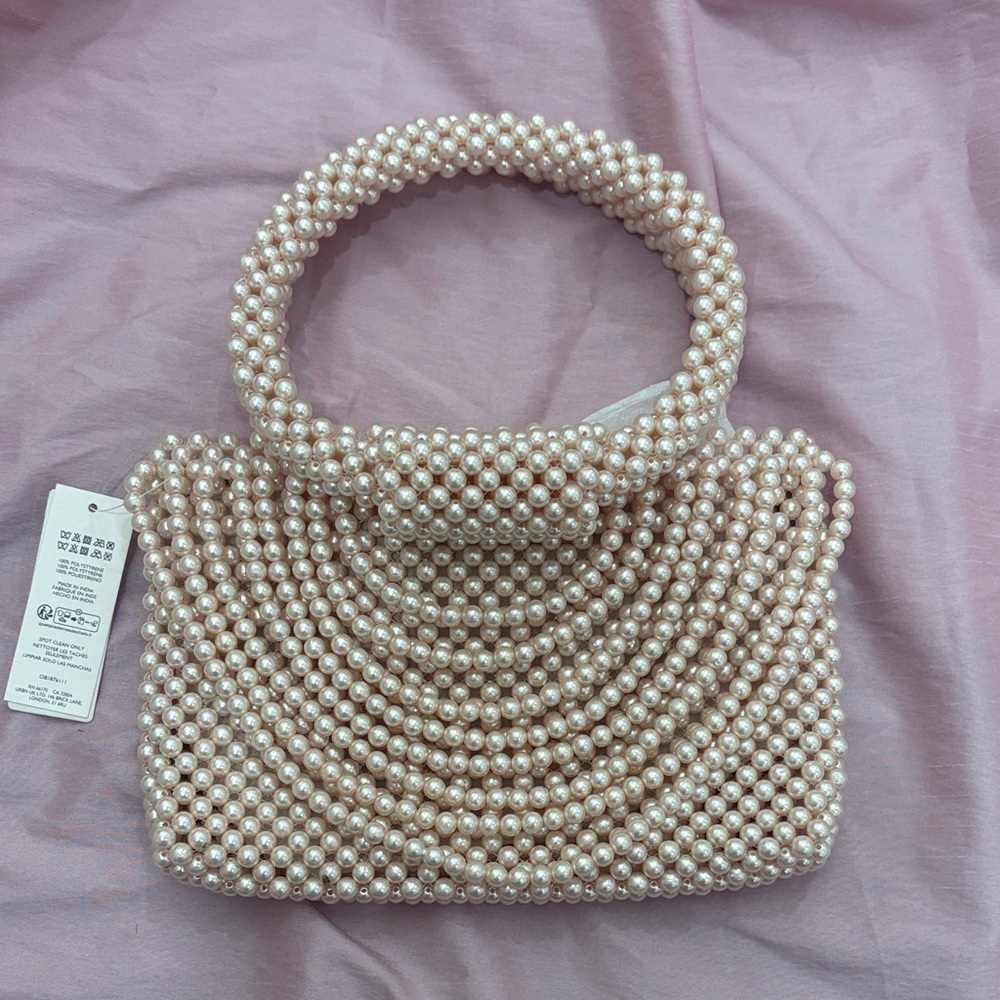 Elegant Pearl Beaded Handbag